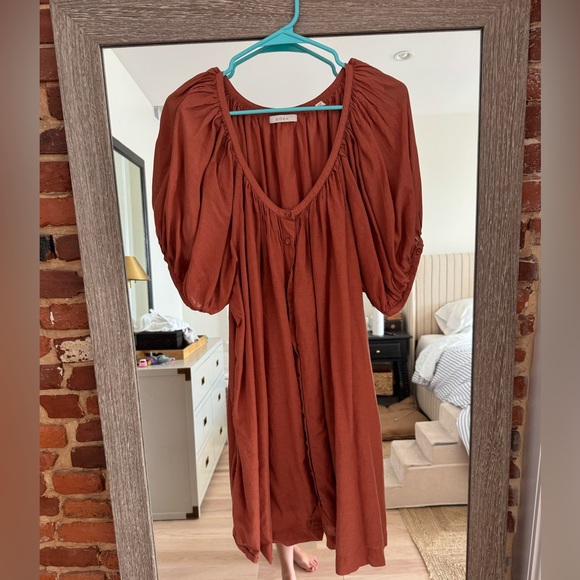 Down Josette Dress in Tierra, size M - Picture 2 of 3